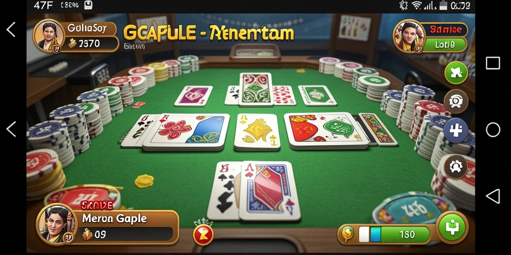 Screenshot gameplay Gaple 47F yang seru dan kompetitif.