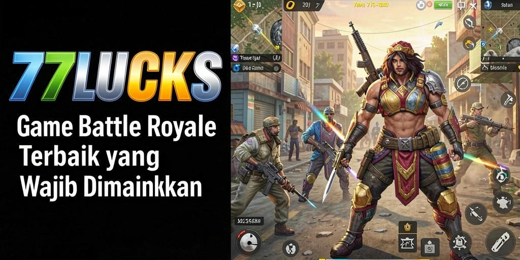 Gameplay seru dalam 77LUCKS dengan aksi Battle Royale.