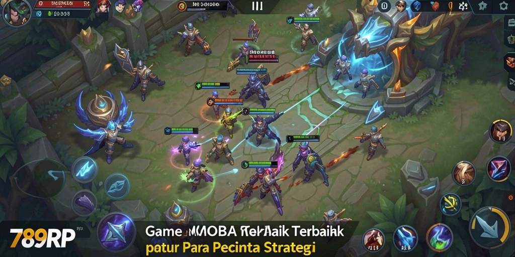 Tangkapan layar gameplay 789RP menampilkan pertarungan tim yang intens.