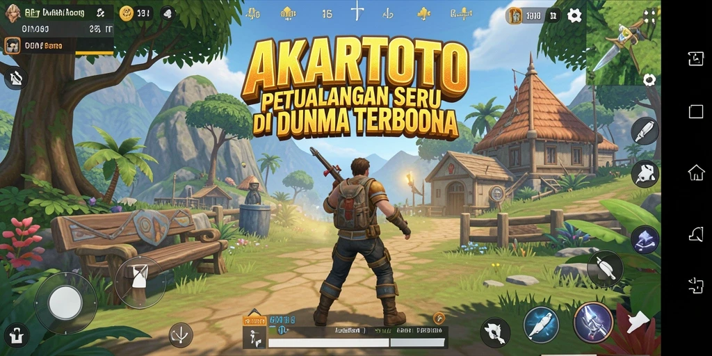 Gameplay seru di dunia terbuka AKARTOTO yang luas.