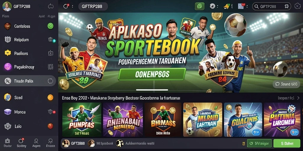 Tampilan gameplay menarik dari aplikasi Sportsbook GIFTRP288.