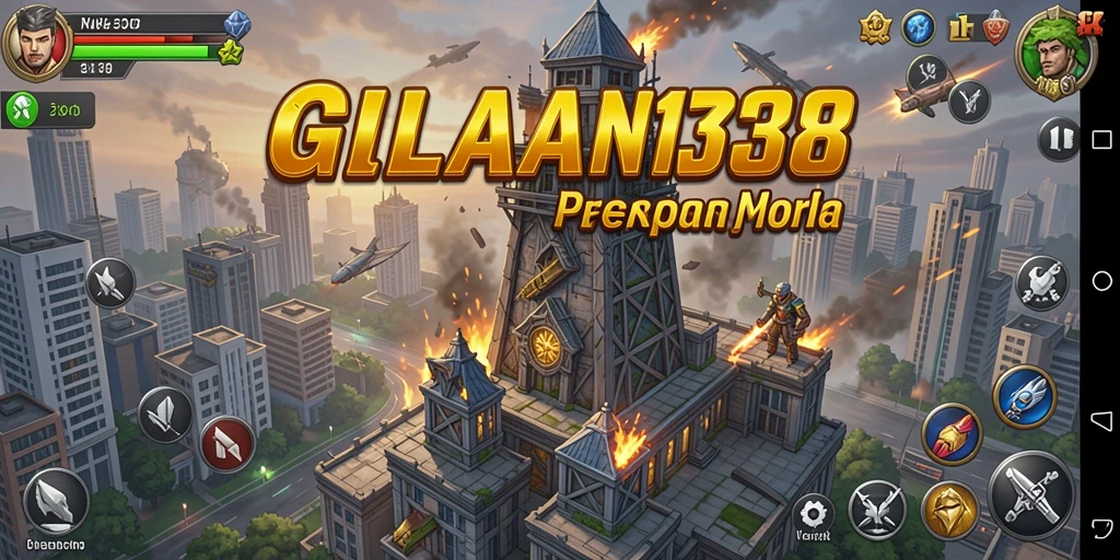 Tampilan gameplay menakjubkan dari GILA138 dalam pertahanan menara.