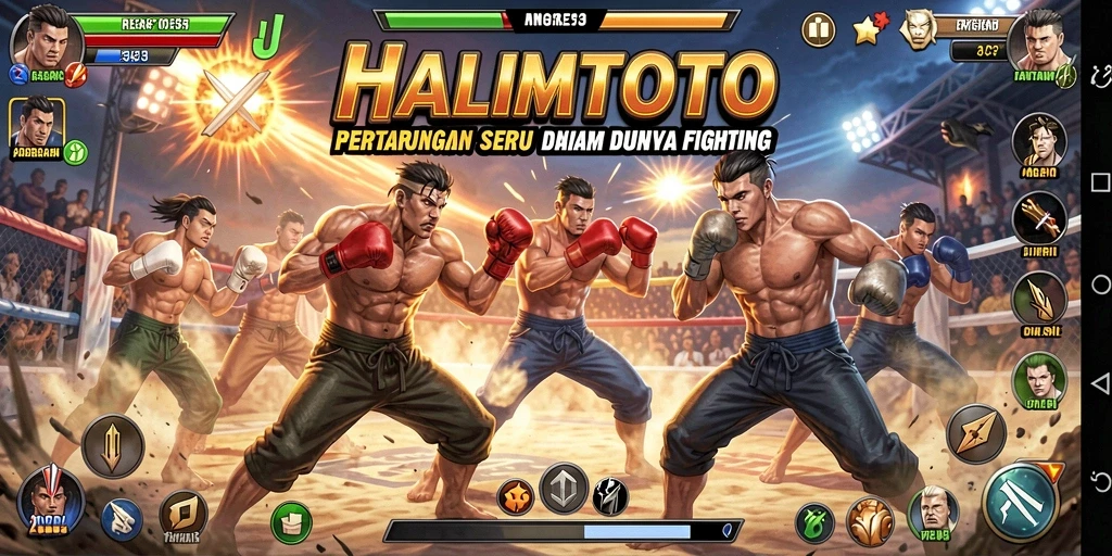 Gameplay intens HALIMTOTO dalam pertarungan Fighting.