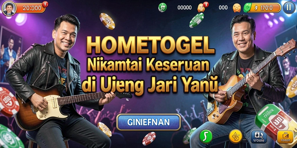 Screenshot HOMETOGEL menampilkan pemain menikmati gameplay musik yang interaktif.