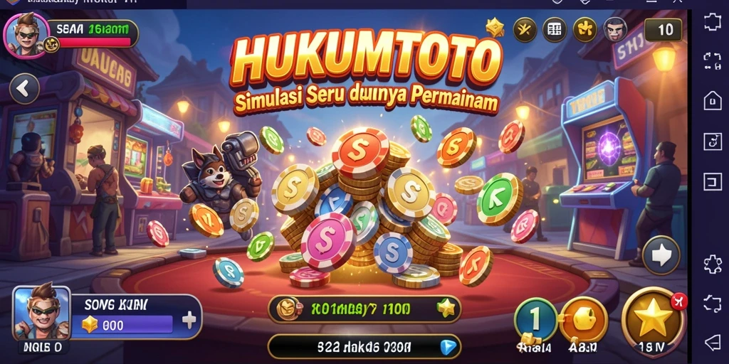 Tampilan gameplay HUKUMTOTO dengan grafis yang menawan.