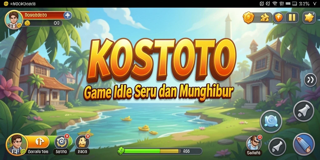 Tampilan gameplay KOSTOTO yang menyenangkan dan menawan.
