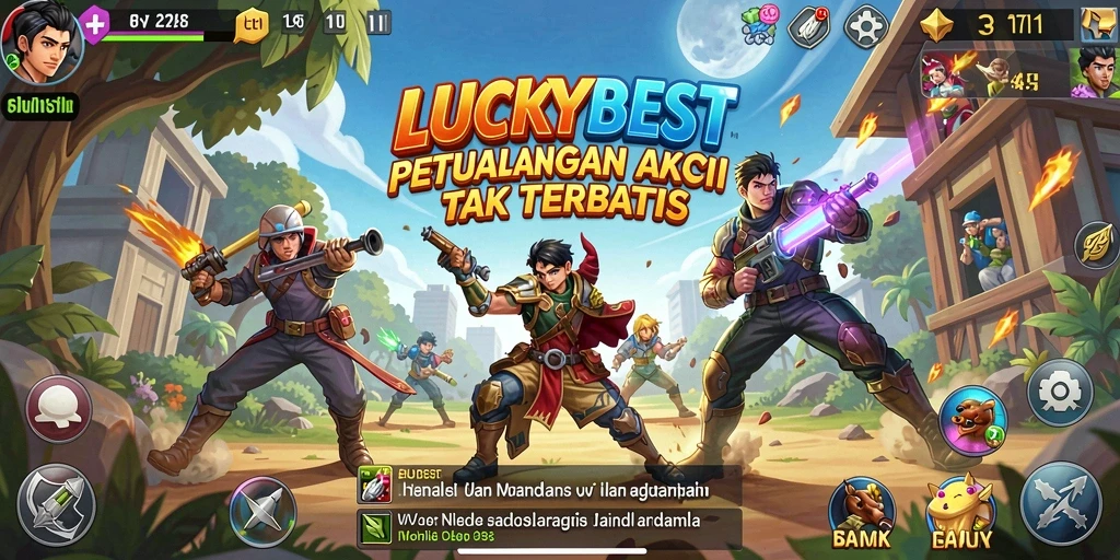 Tampilan screenshot LUCKYBEST menunjukkan aksi mendebarkan dalam permainan.