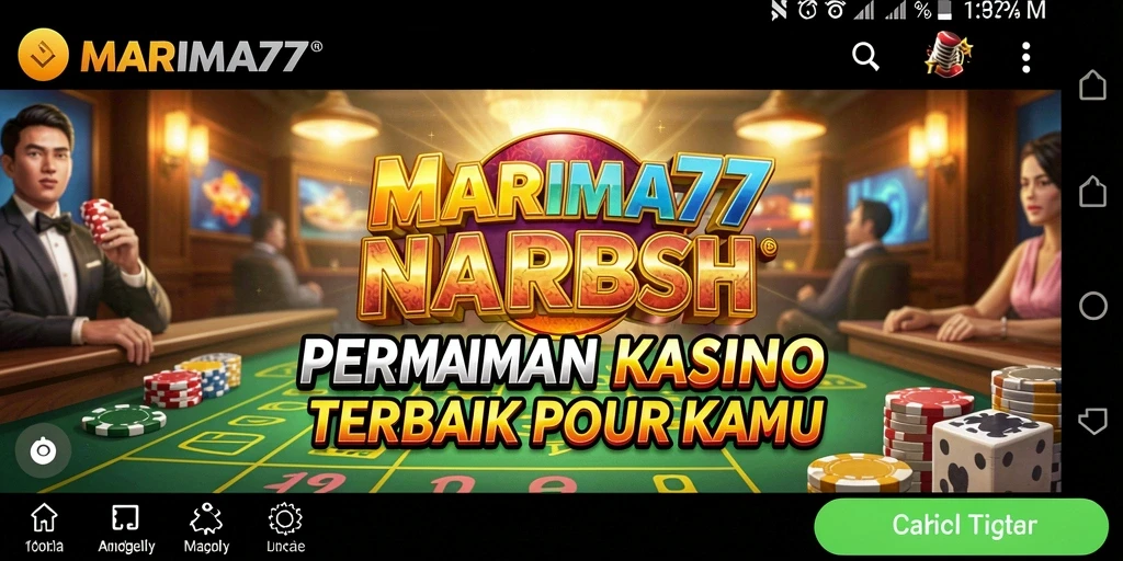 Tampilan screenshot utama MARIMA77 dengan gameplay menarik dari Kasino.