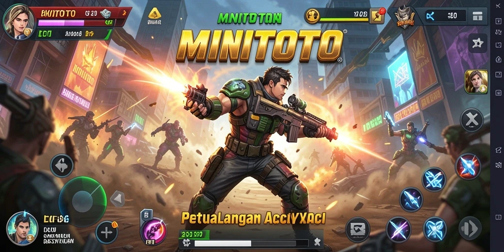 Screenshot gameplay MINITOTO menampilkan aksi pertarungan yang seru dan menegangkan.