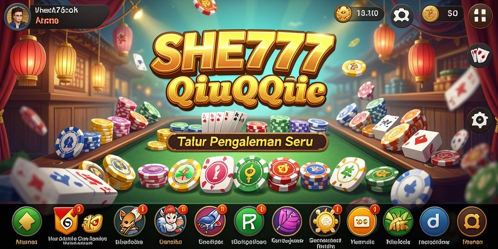 Tampilan utama gameplay QiuQiu di SHE777.