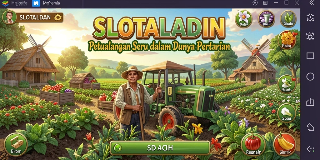 Screenshot menampilkan petualangan seru dalam mengelola pertanian.