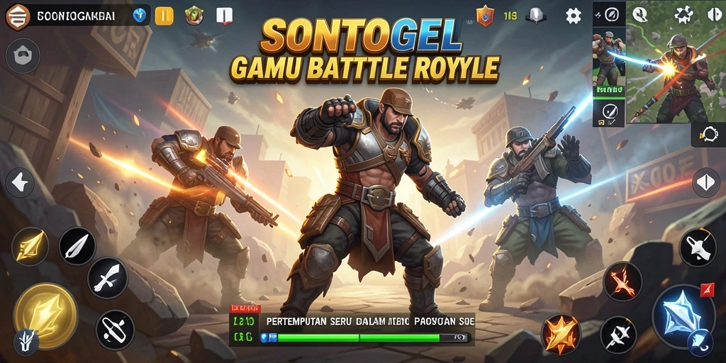 Tampak seru dalam pertempuran di game Battle Royale.