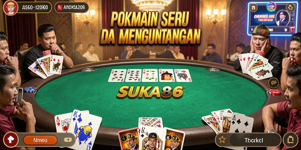 Tampilan menakjubkan dalam gameplay Poker yang seru.