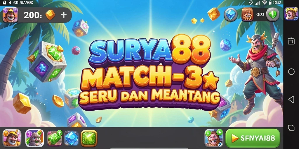 Tangkapan layar SURYA88 menampilkan gameplay seru dan penuh warna.