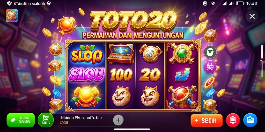 Screenshot TOTO20 menunjukan gameplay seru dengan fitur slot menarik.