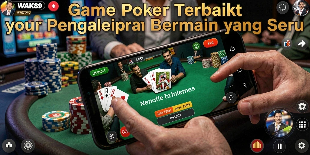 Tampilan pertandingan Poker yang mendebarkan dalam WAK89.